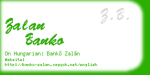 zalan banko business card
